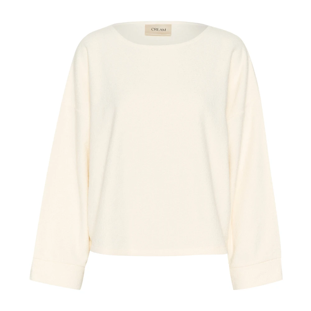 Cream Casual Sweatshirt Eggnog Stijl Beige Dames