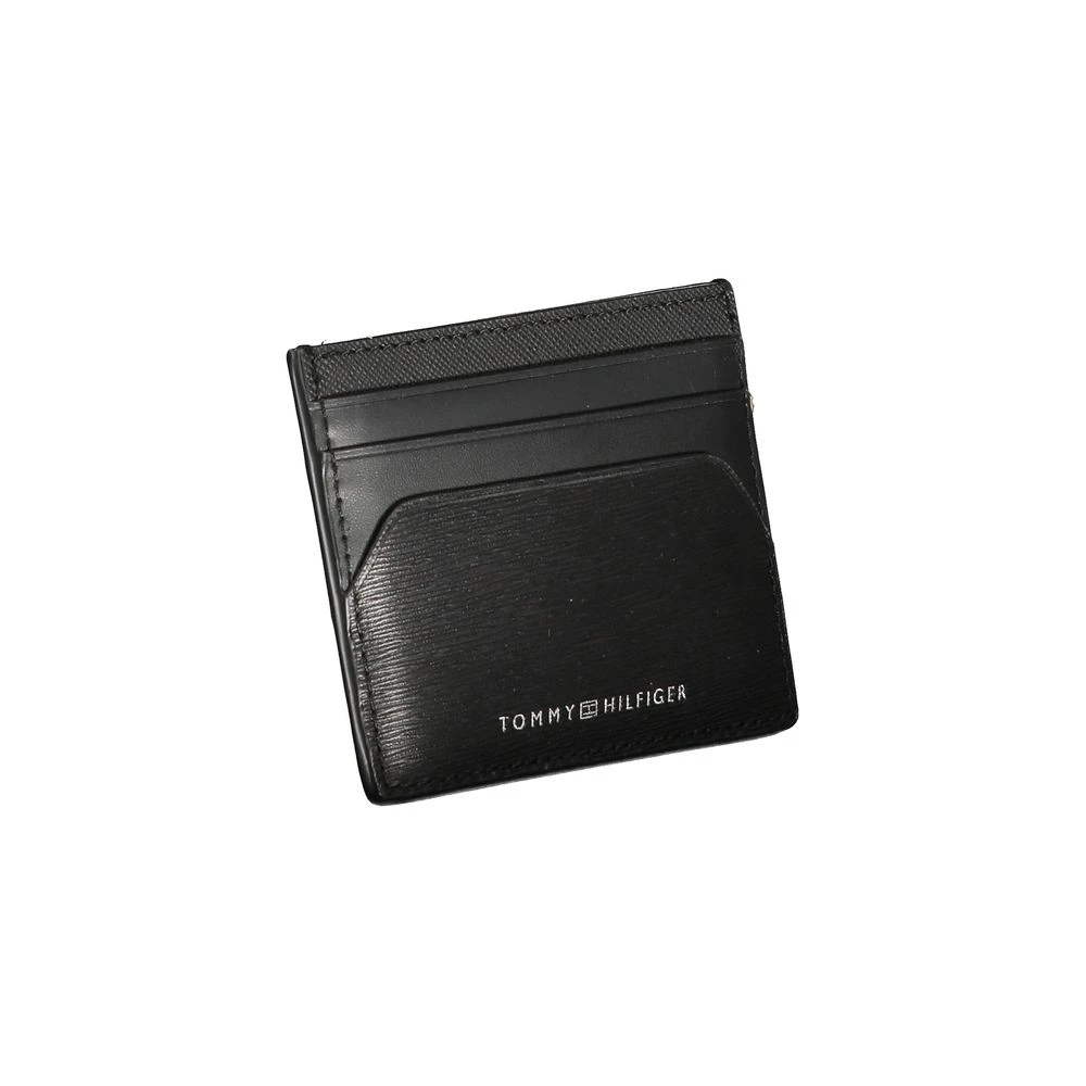 Tommy Hilfiger Zwarte Leren Portemonnee | To-32181 Black Heren