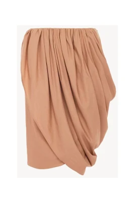Draped Pleated Skirt