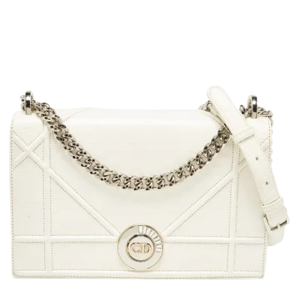 Dior Vintage Pre-owned Fabric dior-bags White Dames