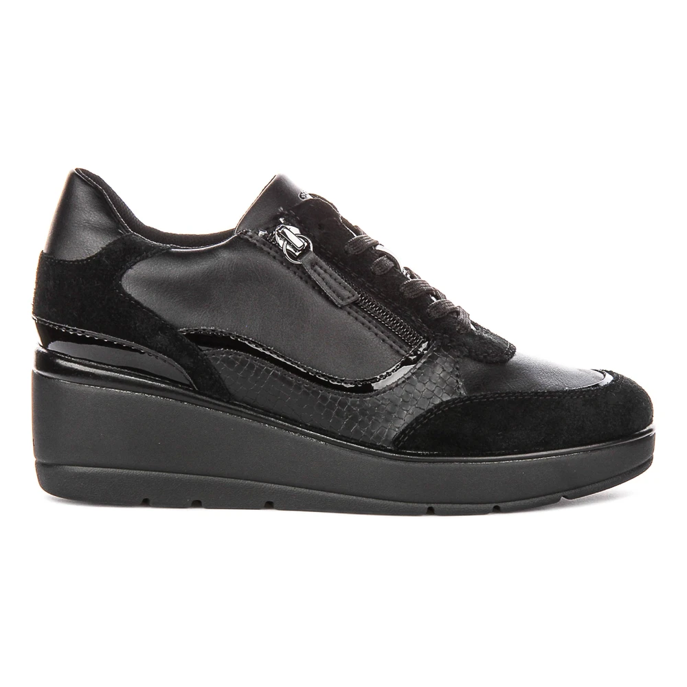 Geox Women's Black Wedges, 6 Uk, Ilde Platform