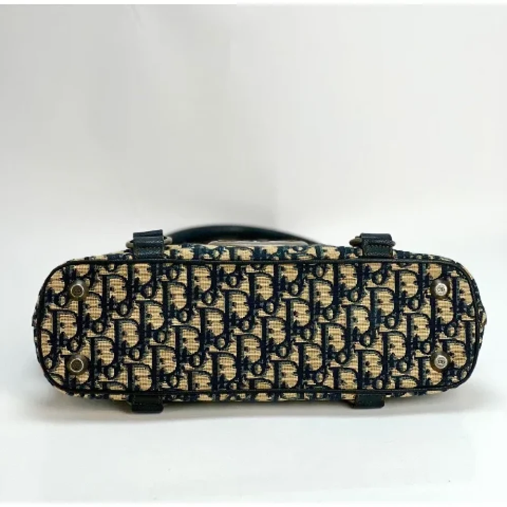 Dior Vintage Pre-owned Canvas handbags Blue Dames