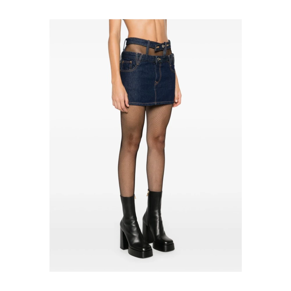 Vivienne Westwood Blauwe Denim Rok met Contraststiksels Blue Dames