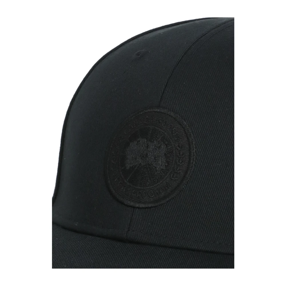 Canada Goose Zwarte baseballpet met geborduurd logo Black Unisex