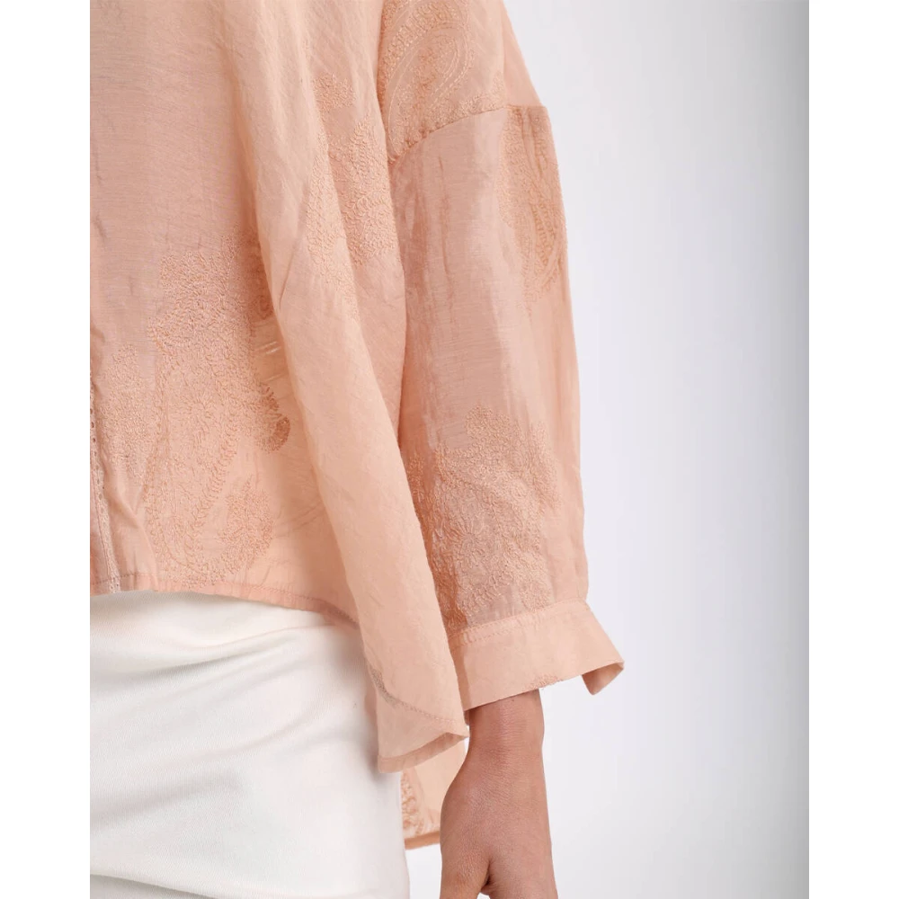 Nukus Geborduurde Rosan Blouse Pink Dames