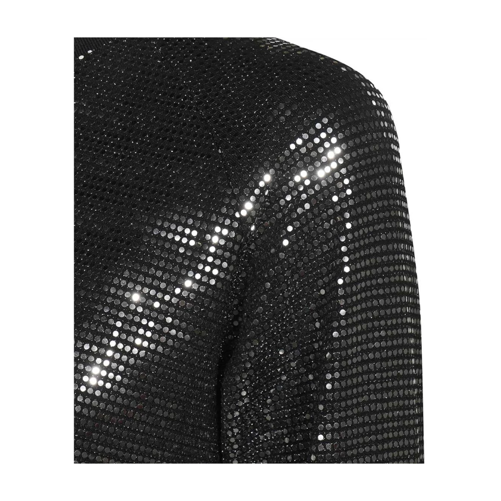 John Richmond Rhinestone Geborduurde Mini Jurk Black Dames
