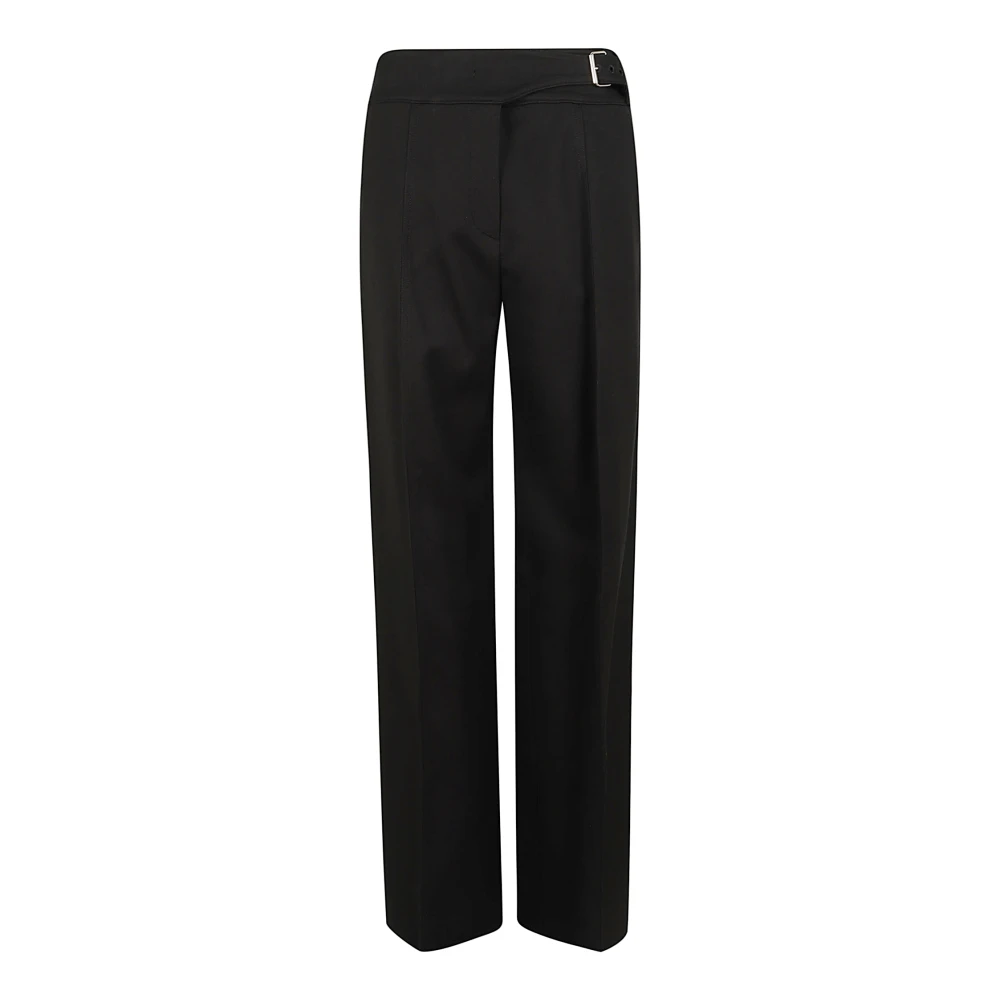 Max Mara Vrouw Zwart Broeken Dames, 2XS, Leer, Pantalone Lungo Salita
