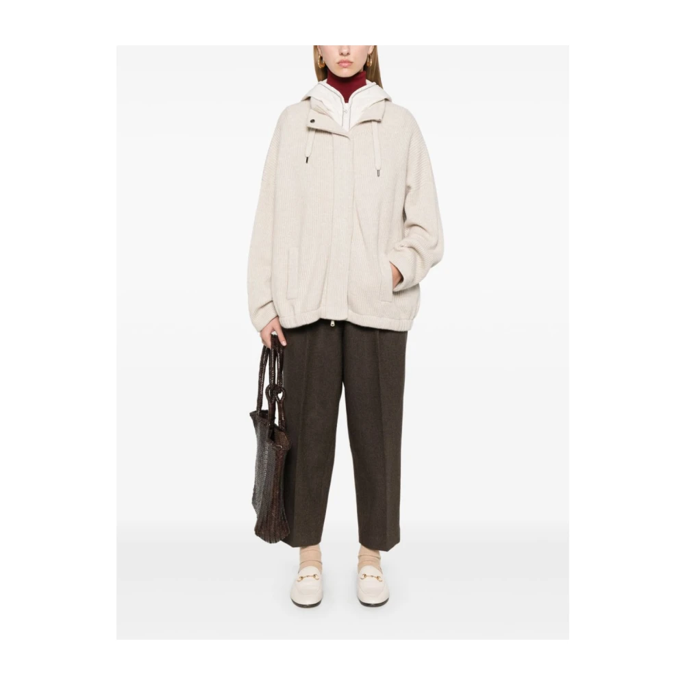 BRUNELLO CUCINELLI Beige Laagjesjas en Gilet Beige Dames