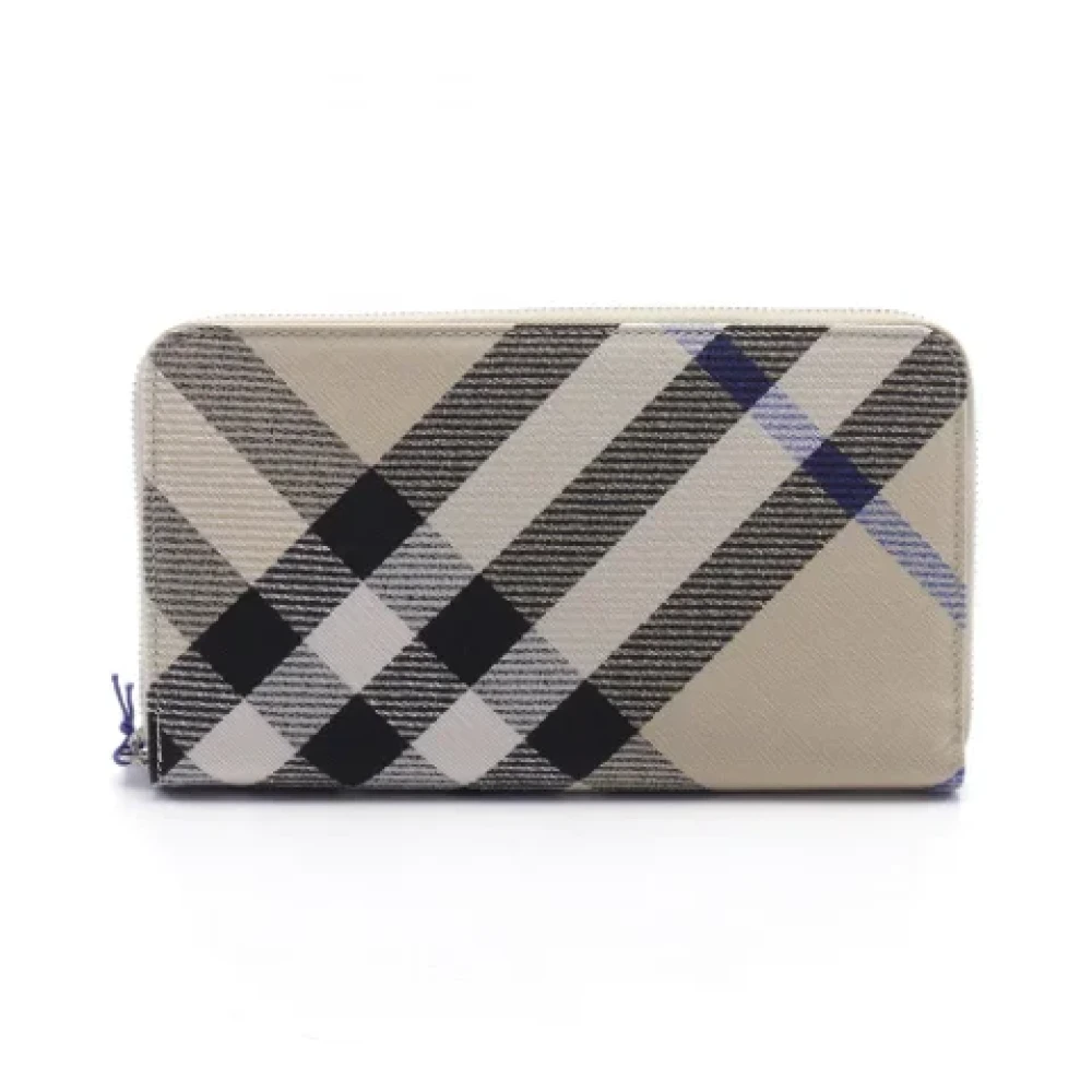 Burberry Vintage Pre-owned Canvas wallets Beige Heren