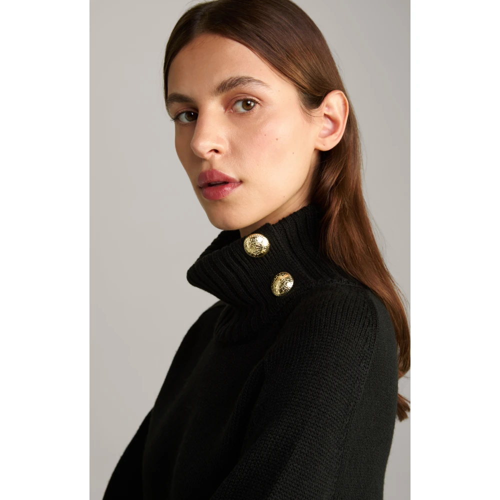 Joop! Stijlvolle dames trui met afneembare kraag Black Dames