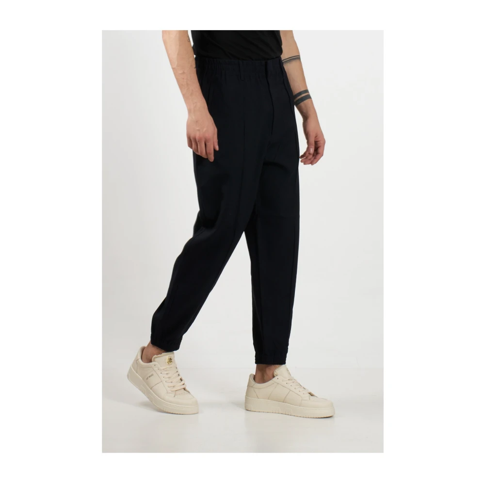 Emporio Armani Relaxte pasvorm broek Blue Heren
