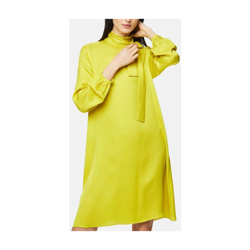 Carolina Herrera Zijden Jacquard Rechte Jurk met Strikontwerp Green Dames
