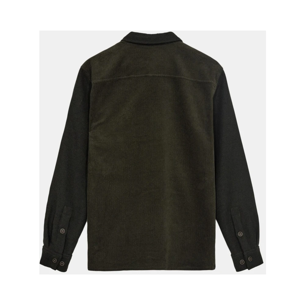 Anerkjendt Cord Mix Overshirt Lichtgewicht Stijlvol Shirt Green Heren