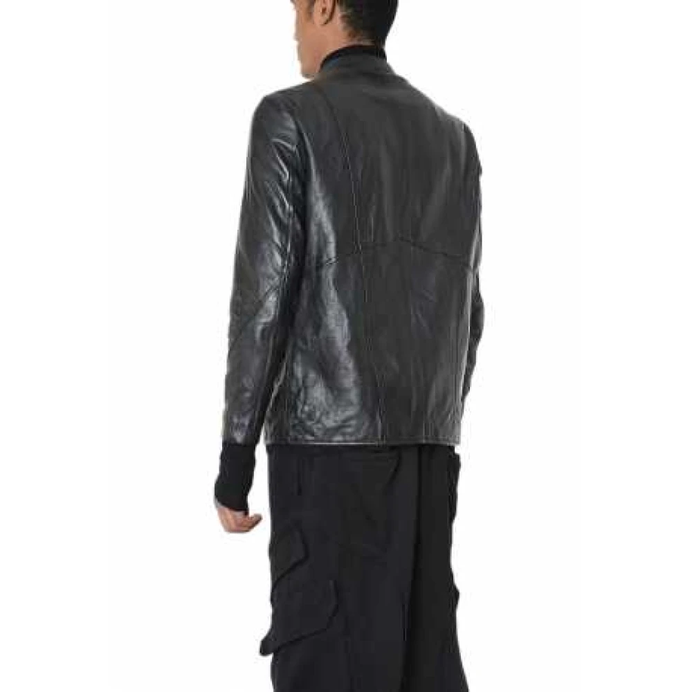 La Haine Inside Us Zwarte Leren Bikerjas Dubbele Rits Black Heren
