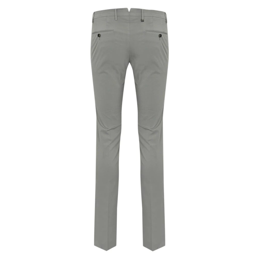 PT Torino Lichtgrijze Katoenen Gabardine Slim Fit Broek Gray Heren