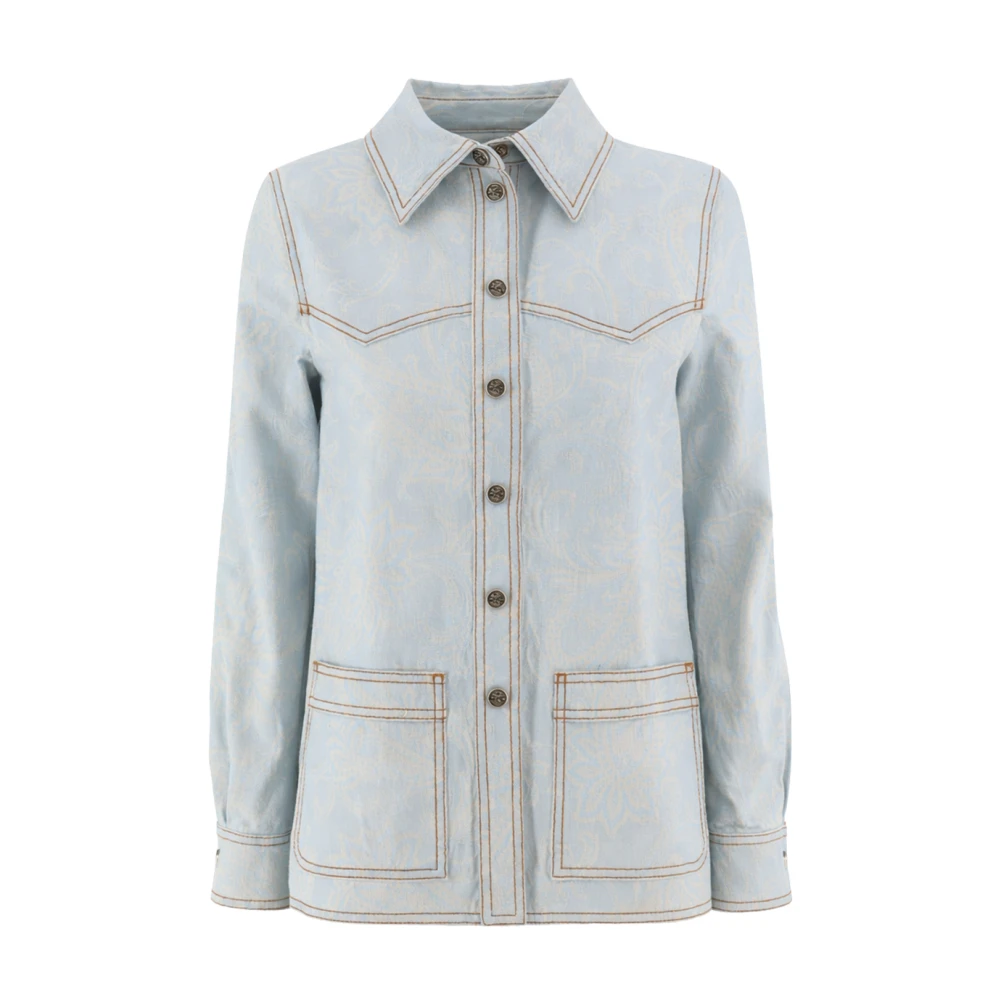 Etro Gray Lightweight Jacquard Jacket - Female - Denim Jackets - L - Jackets