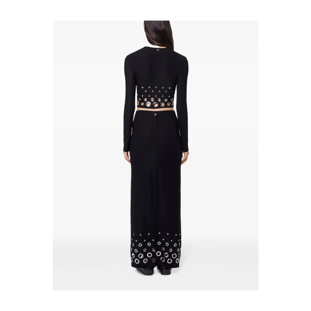 Paco Rabanne Elegante Lange Rok in Zwart Black Dames