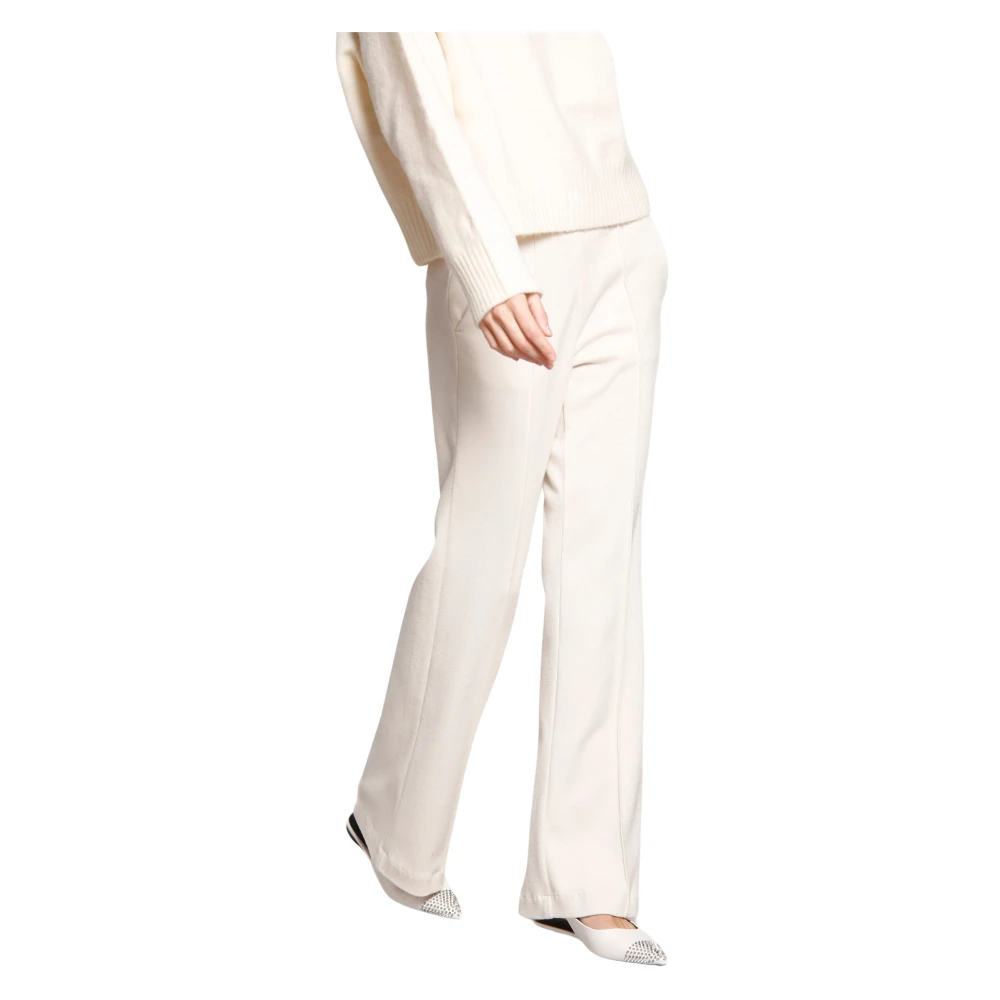 Mason's Roomwitte Chino Joggers Easy Straight Beige Dames