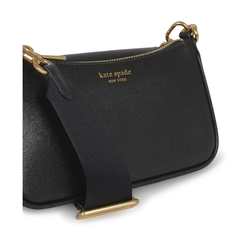 Kate Spade Doubleup Crossbody Tas in Zwart Black Dames