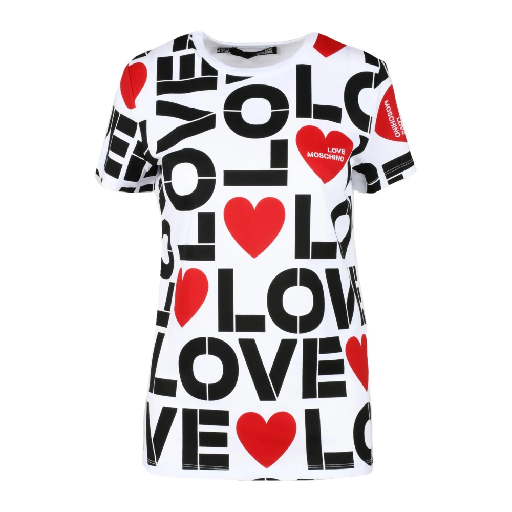 Love Moschino Katoenen T-shirt met Stijlvol Ontwerp Multicolor Dames