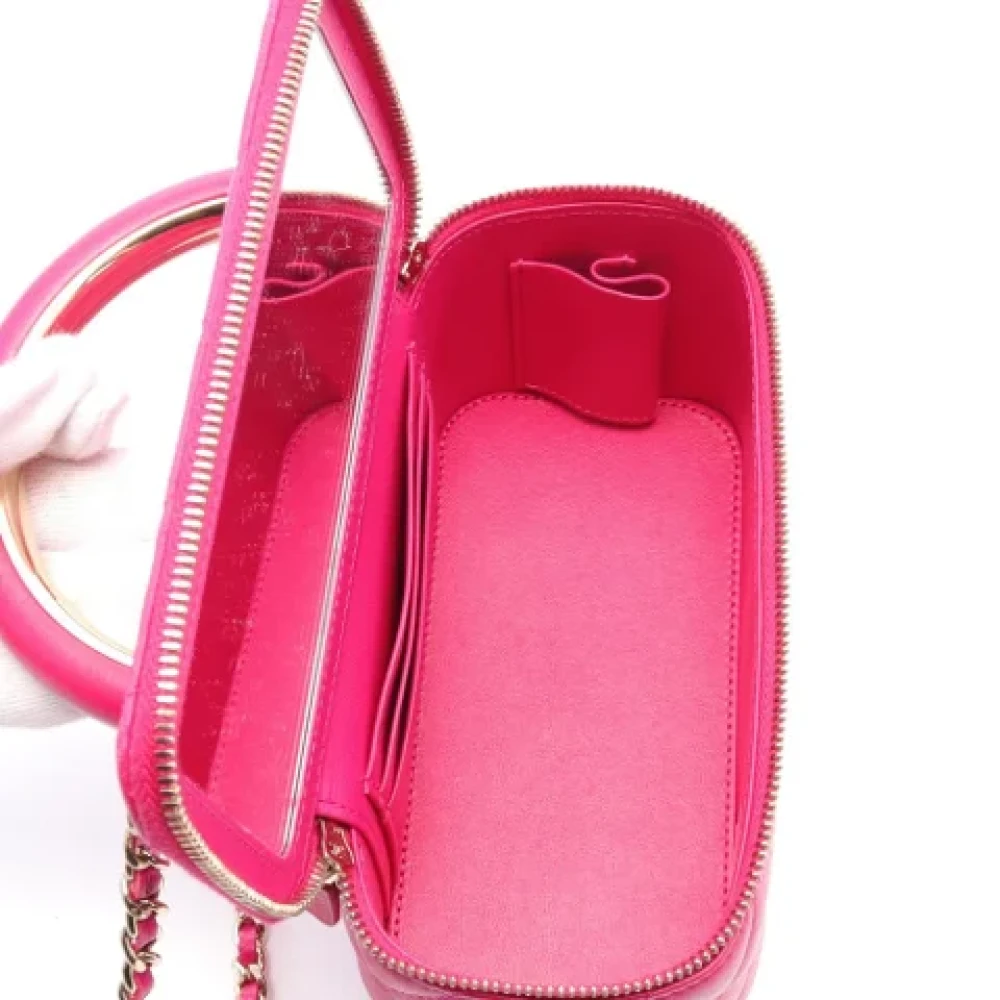 Chanel Vintage Pre-owned Leather chanel-bags Pink Dames