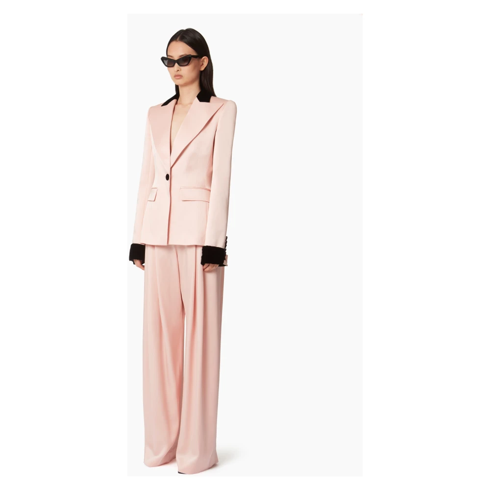 Nina Ricci Geplisseerde Wijde Pijp Pink Dames