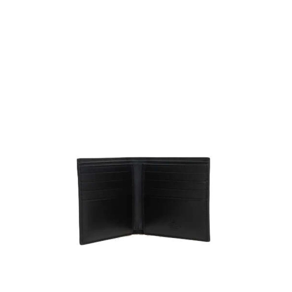 Valentino Garavani Zwarte Leren VLogo Portemonnee Billfold Black Heren