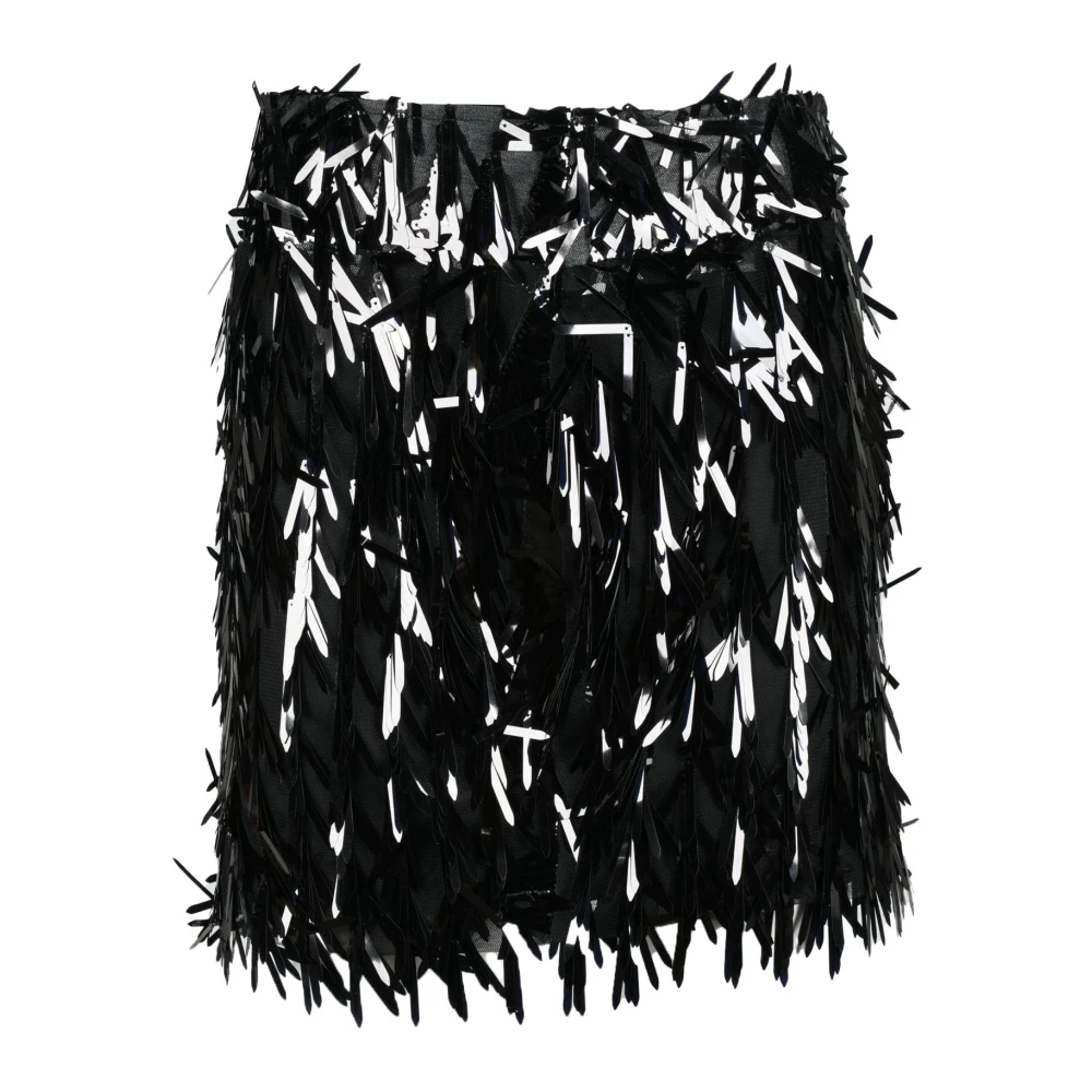 Giulia N Couture Mini Rok met Rits van Polyester Black Dames