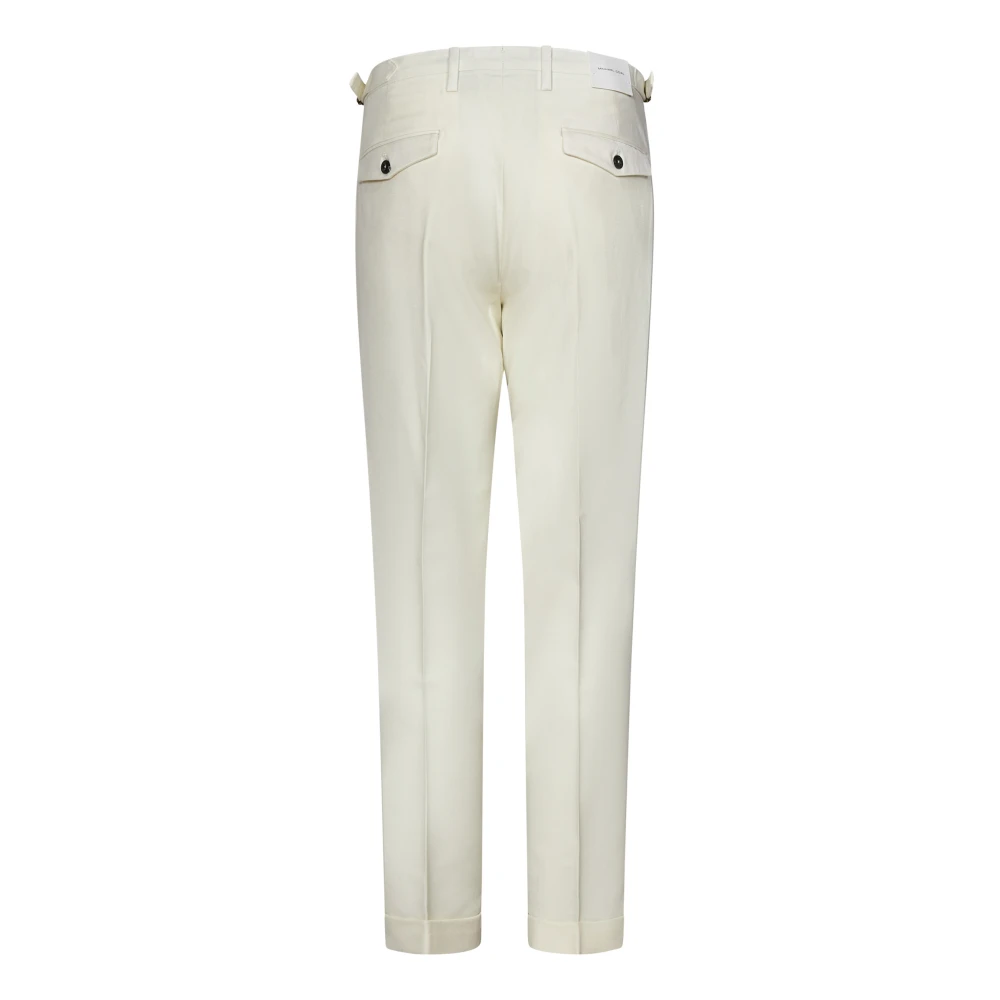 Michael Coal Witte Wol Slim Fit Broek White Heren