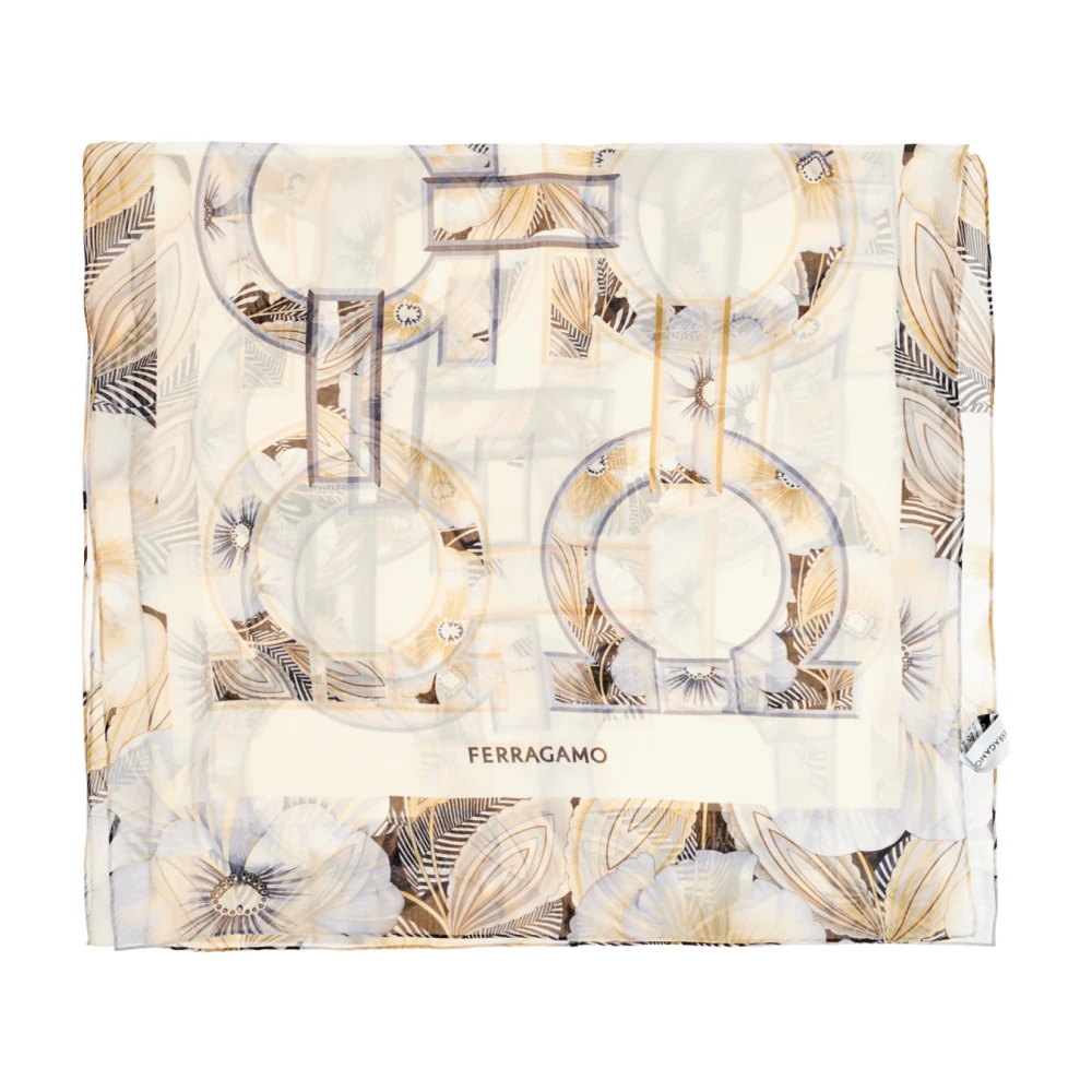 Ferragamo Kvinno Multicolor Accessoarer Dam, One Size, Silkesscarf