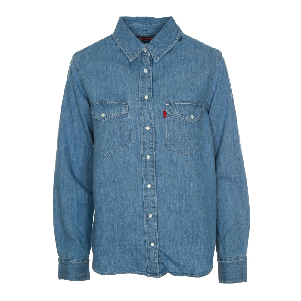 Levi's Ikonisk Western Blus Blue, Dam