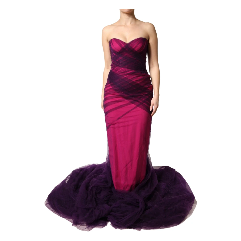 Dolce & Gabbana Women's Pink Strapless Sheath Mermaid Dress