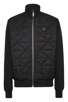 Fleece- och nylonfodrad jacka