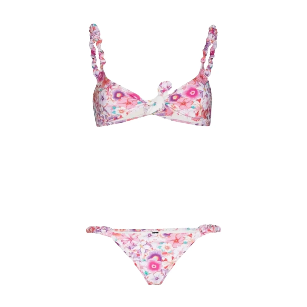 Reina Olga Bloemen Bikini Set met Zachte Cups Pink Dames