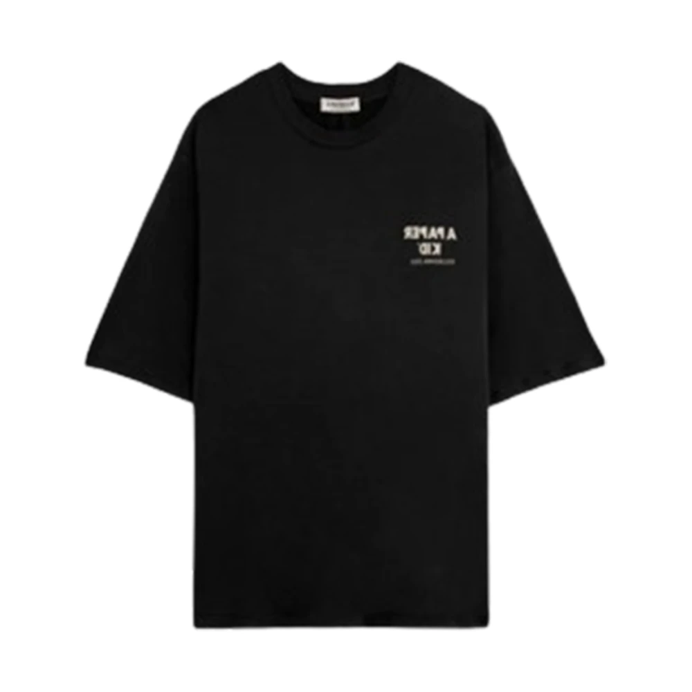 A Paper Kid Glitter Logo Print T-shirt (Svart) Black, Herr