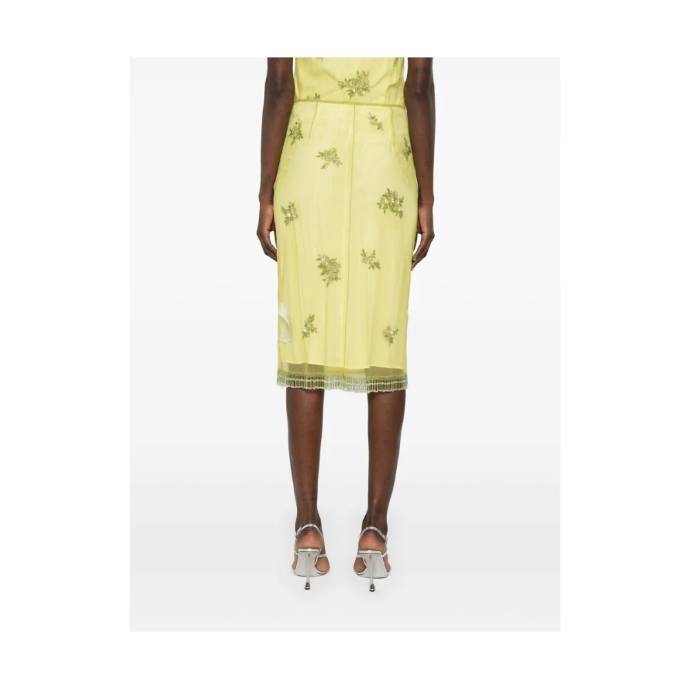 Blumarine Groene Pailletten Rok Green Dames