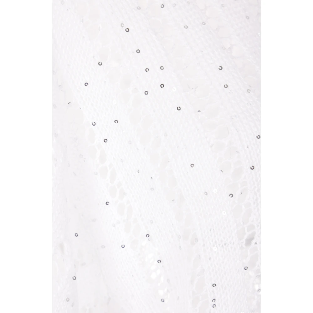 BRUNELLO CUCINELLI Witte Pailletten Gebreide Trui White Dames