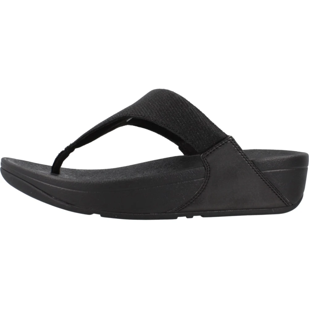 Fitflop Black Flip Flops, Female, 9 Uk, Shimmerlux Toe Post Flip Flops