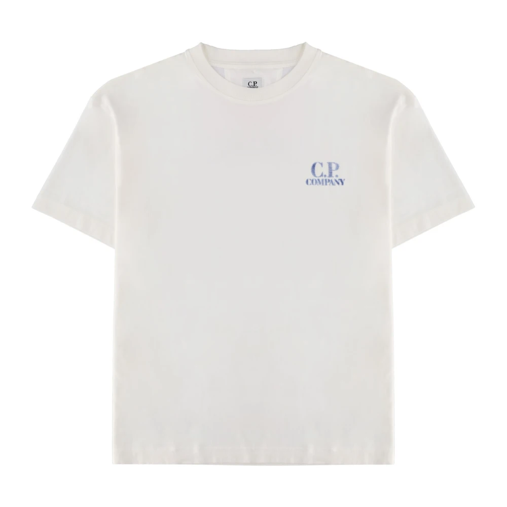 C.p. Company Men's White T-Shirts, 2XL, 30/1 Jersey Comfort Logo T-Shirt