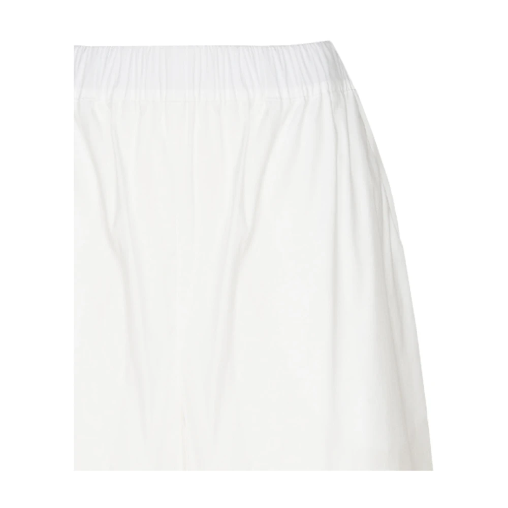 Max Mara Witte katoenen strandshorts elastische taille White Dames