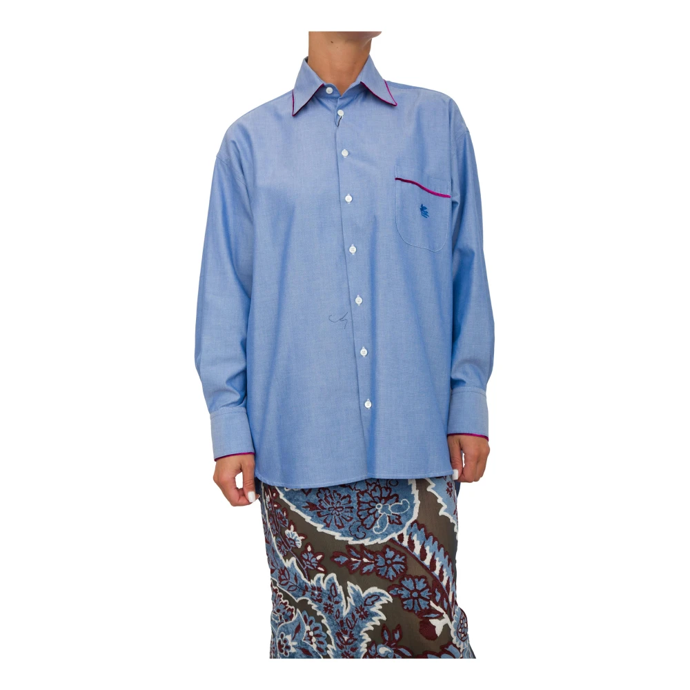 ETRO Blauwe Damesblouse Elegante Stijl Blue Dames