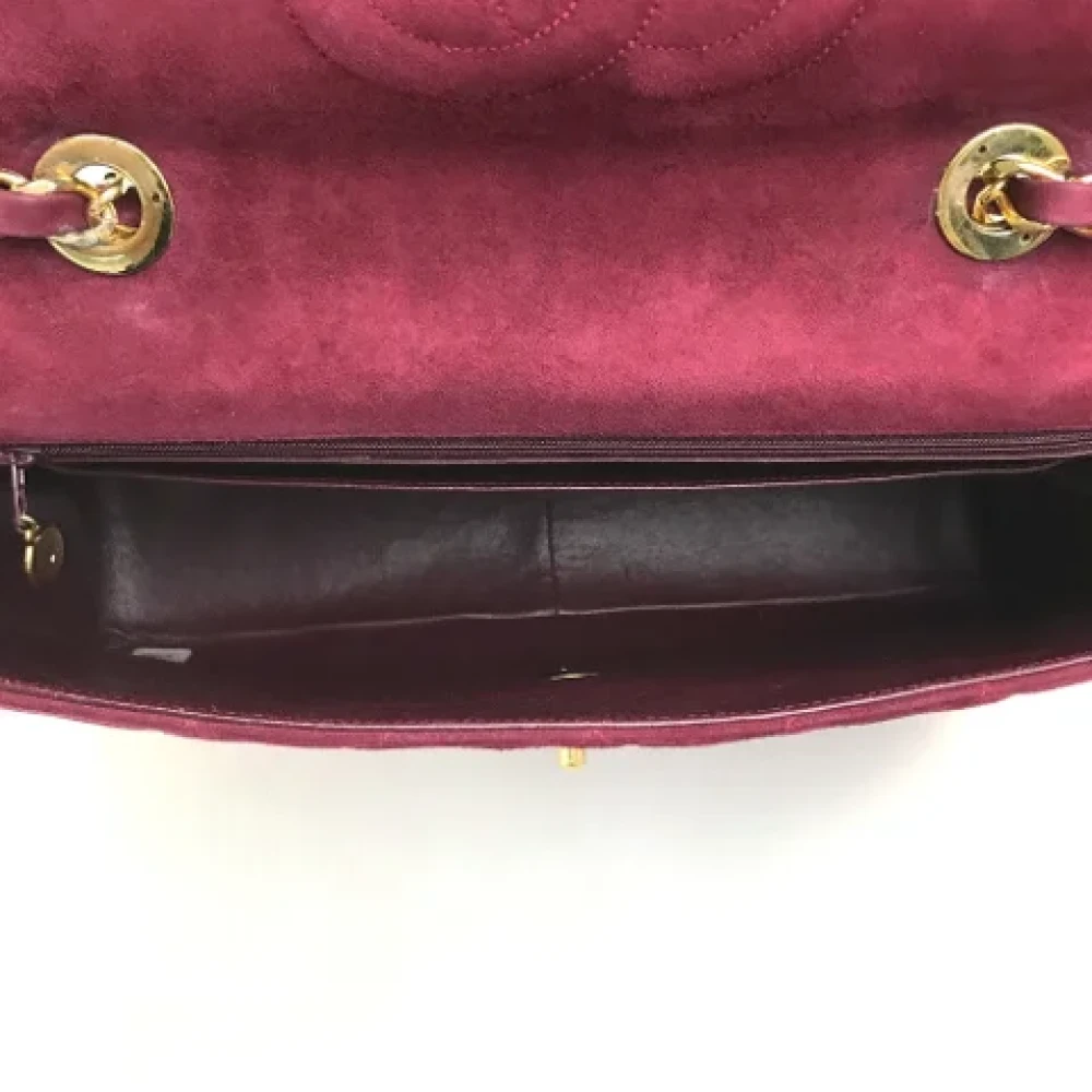 Chanel Vintage Pre-owned Suede chanel-bags Red Dames