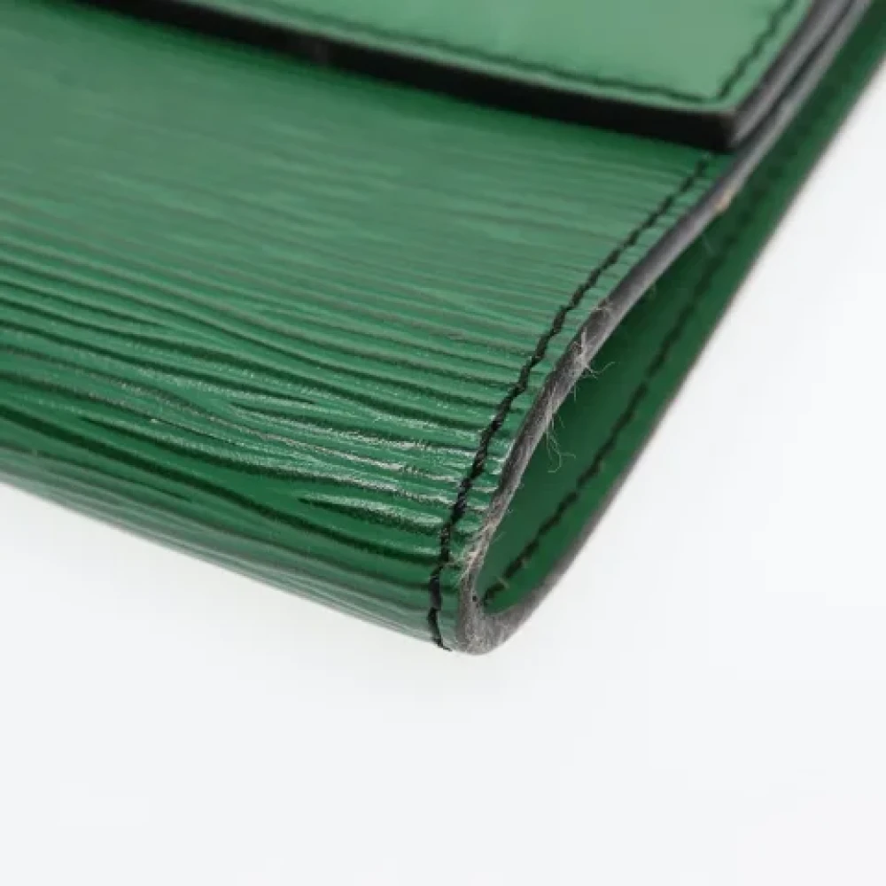 Louis Vuitton Vintage Pre-owned Leather clutches Green Dames