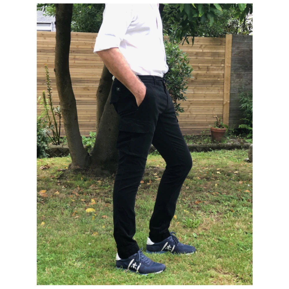 Mason's Cargo Velours Broek Black Heren