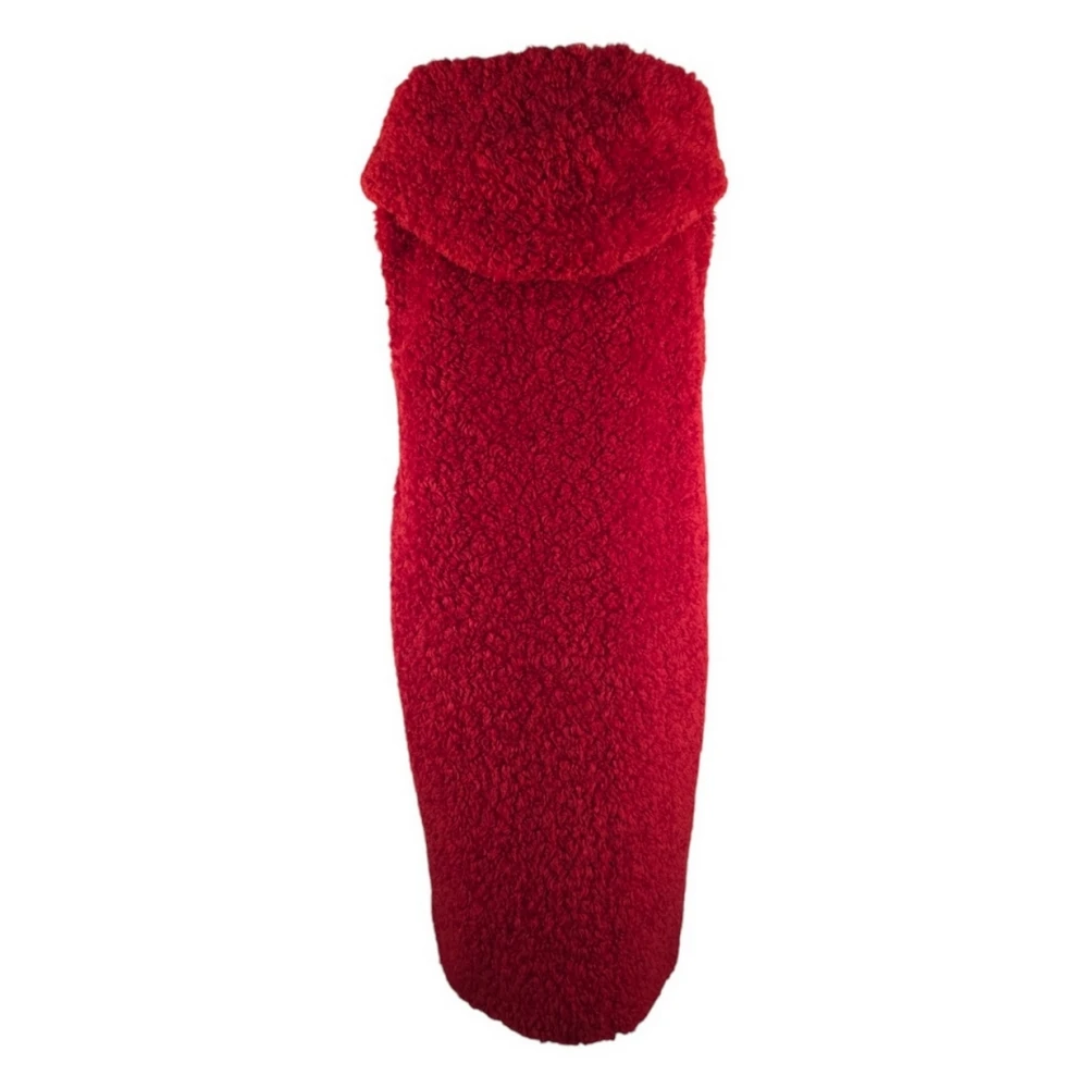 BomBoogie Rode Sherpa Fleece Jas Red Dames