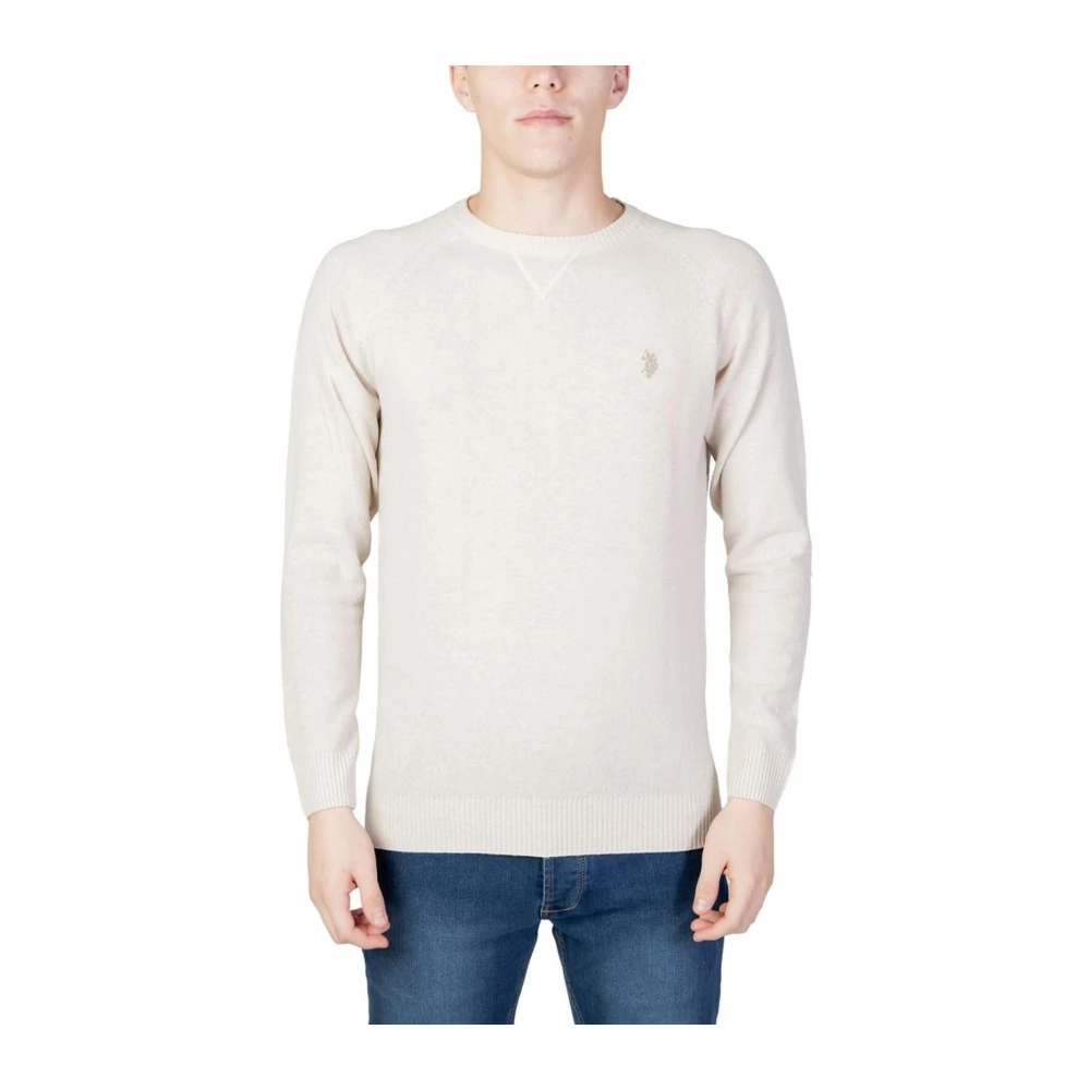 U.s. Polo Assn. Beige Wool Blend T-Shirt Heren Jersey Beige Heren