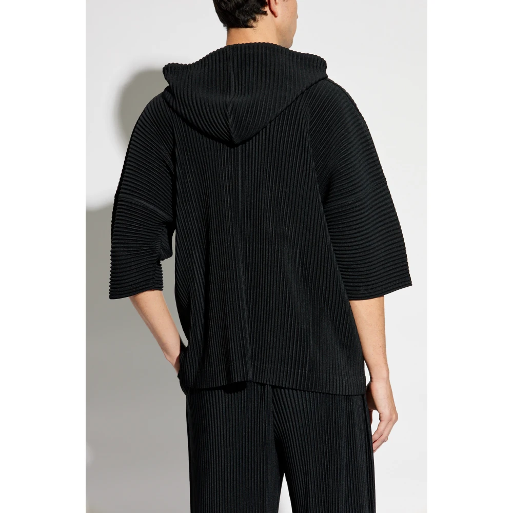 Issey Miyake Geplooide sweatshirt van Homme Plisse Black Heren