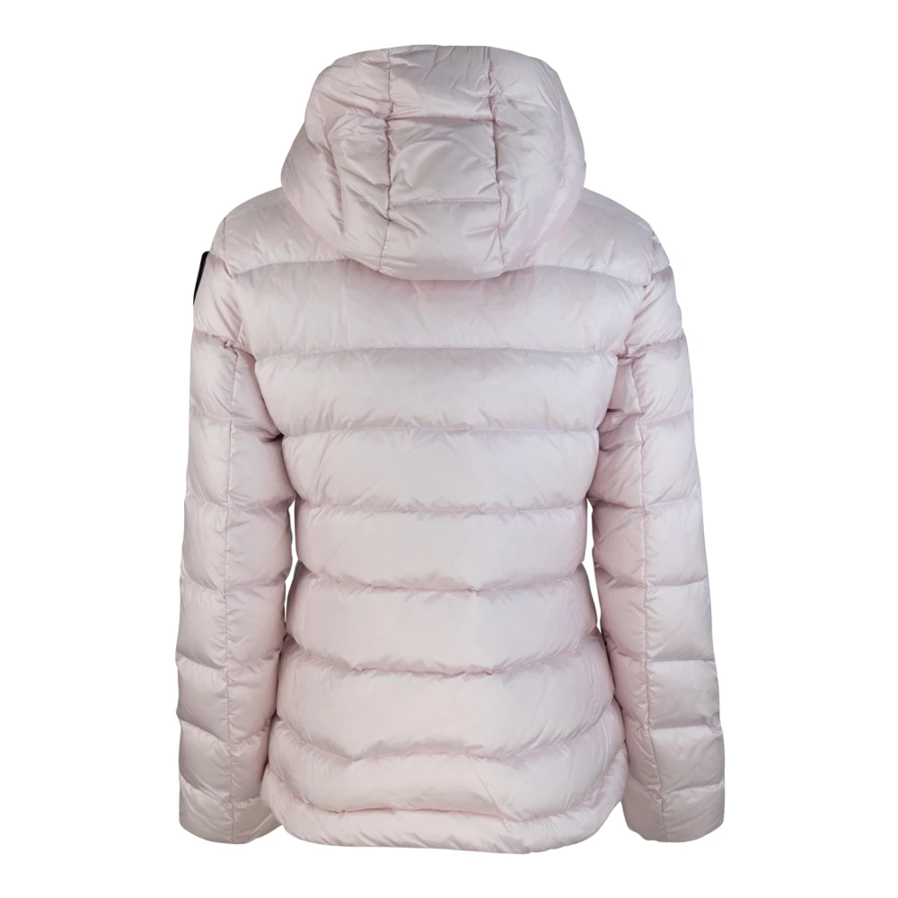 Blauer Roze Gewatteerde Nylonjas met Capuchon Pink Dames