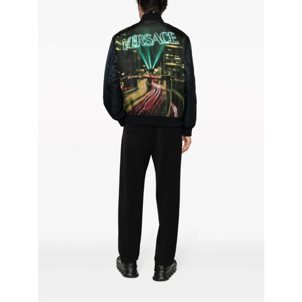 Versace Multicolor Blouson Jack Black Heren