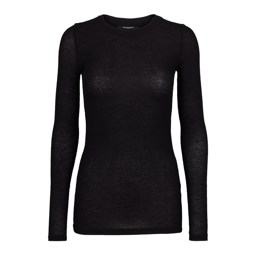 Bruuns Bazaar Zwarte Dames Longsleeve T-shirt Black Dames